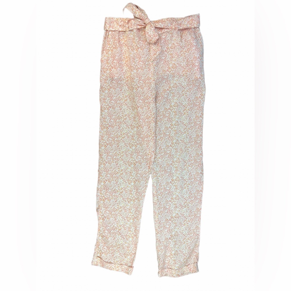 CYRILLUS Girls Viscose Floral Print Trousers - 10 Years